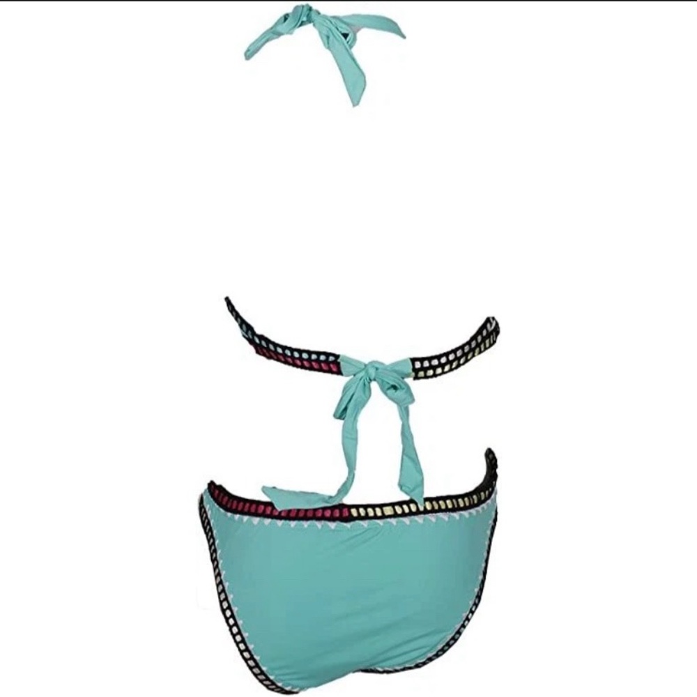 Bar III Blue One Piece Swimsuit Monokini Design Size Medium - Picture 3 of 3
